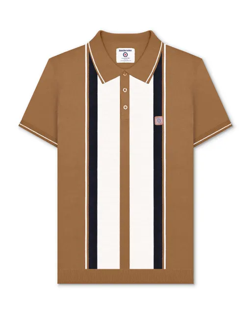 Lambretta Knit Polo Sirt Tobacco - Large - RRP £60.00