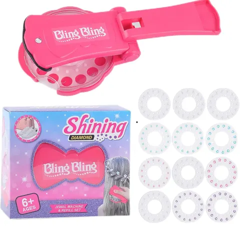 9 x Hair Gem Stamper, Kids Toy