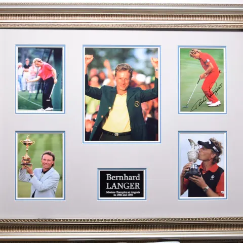 BERNHARD LANGER framed original signature presentation