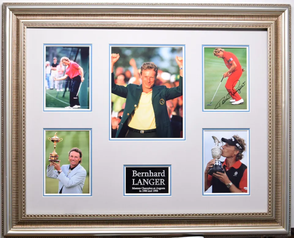 BERNHARD LANGER framed original signature presentation