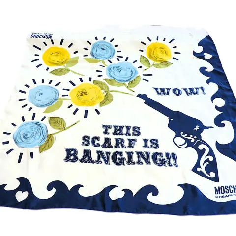 Moschino Cheapandchic Silk Scarf Made In Italy New With Tags
