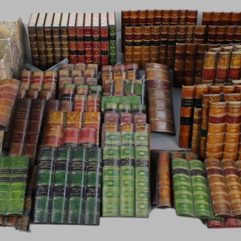 Substantial Collection of Decorative Faux Leather Fake Books