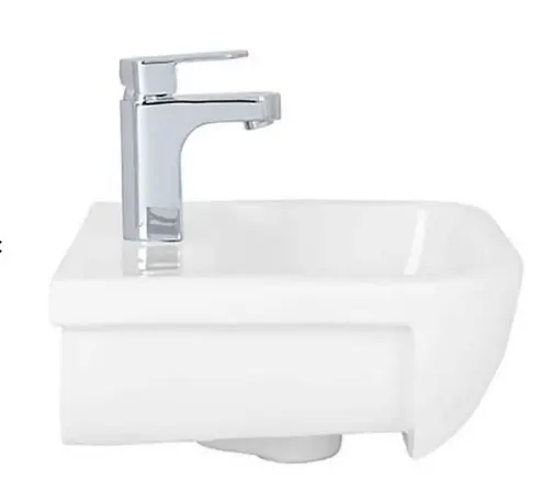 New Boxed Cedar 520mmm White Semi Recessed Basin with 1 Tap Hole RRP £96 No VAT