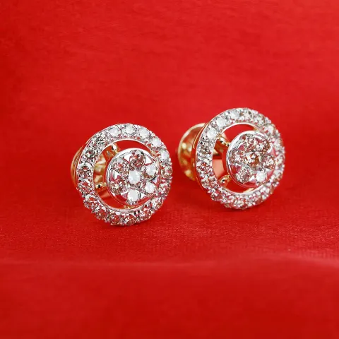 14 K / 585 Yellow Gold Diamond Earring Studs