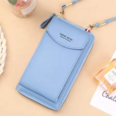 Mobile Phone Bag, Fashionable Large Capacity Double-Layer Wallet, Multifunctional Women's Crossbody