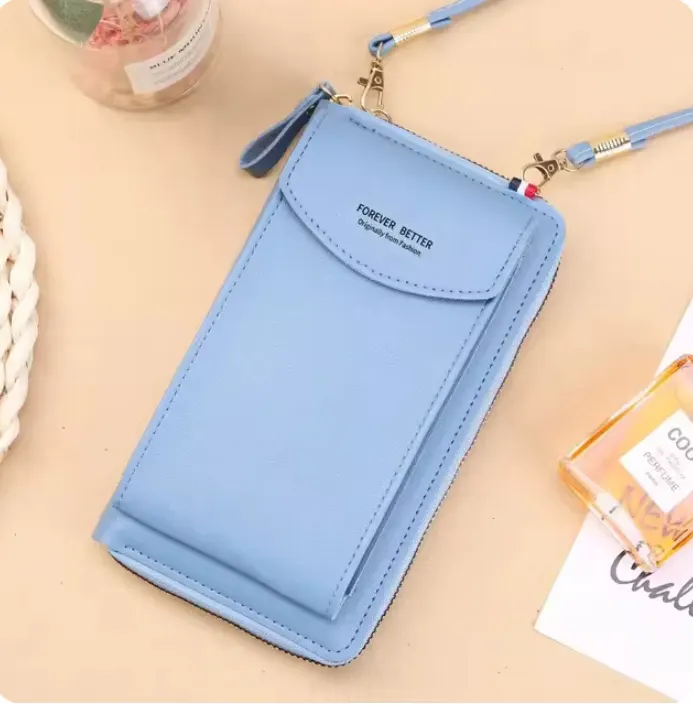 Mobile Phone Bag, Fashionable Large Capacity Double-Layer Wallet, Multifunctional Women's Crossbody