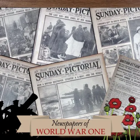 Collection 5 WW1 Authentic Antique Newspapers War Reports & Pictures-16.