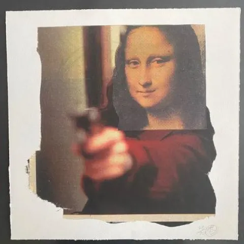 Nick Walker (b.1969) 'Mona Shot’  Early Screenprint in Many Colours, 2006