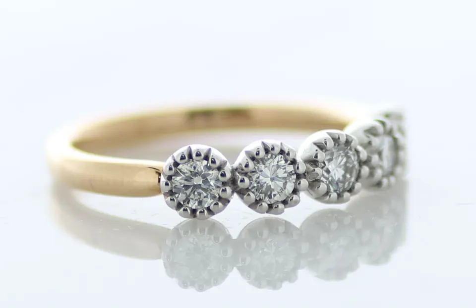 18ct Yellow Gold Five Stone Diamond Ring 0.50 Carats