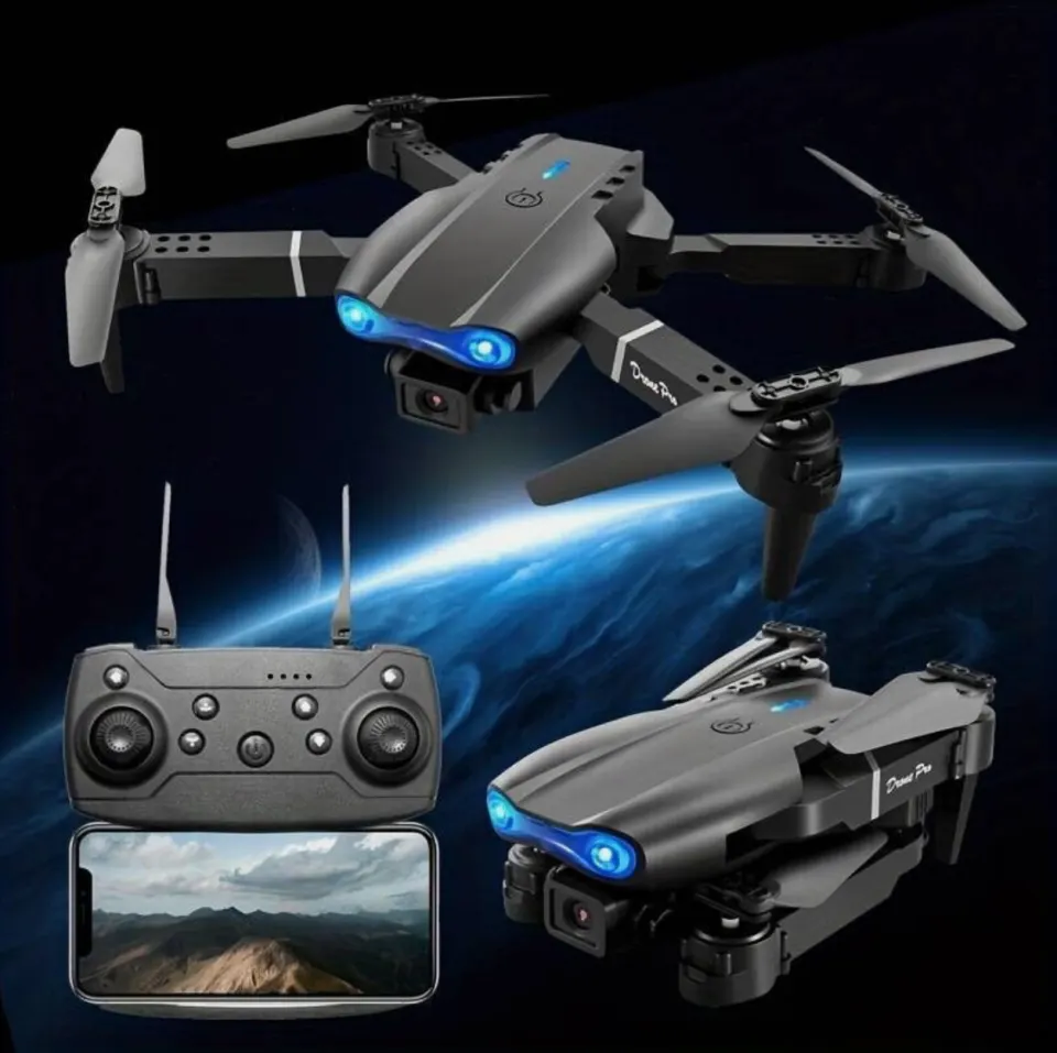 Brand New DRONE E99 Drone DUAL HD Cameras Black, WiFi, Speed Control, One-key Landing
