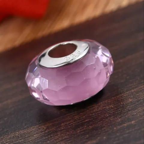 NEW!! Charmes De Memoire Light Pink Murano Style Glass Bead Bangle