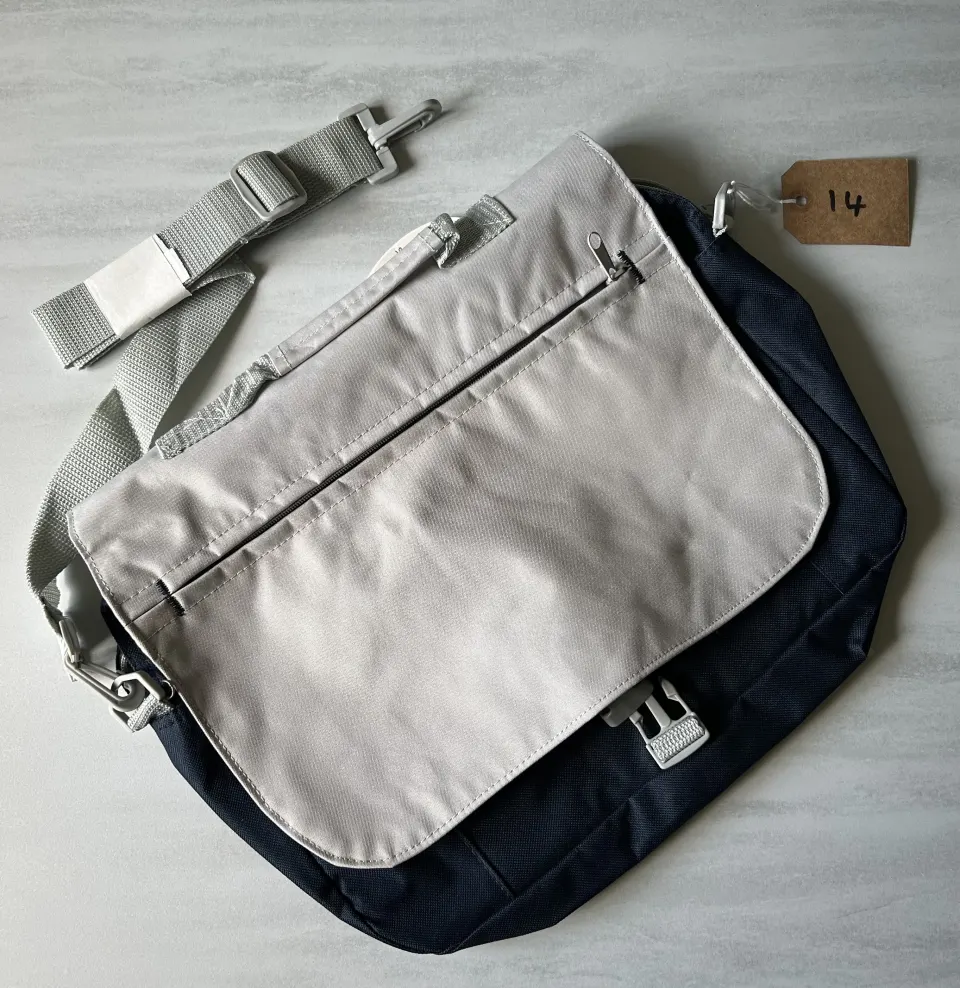 Dark Blue and Grey Laptop Bag