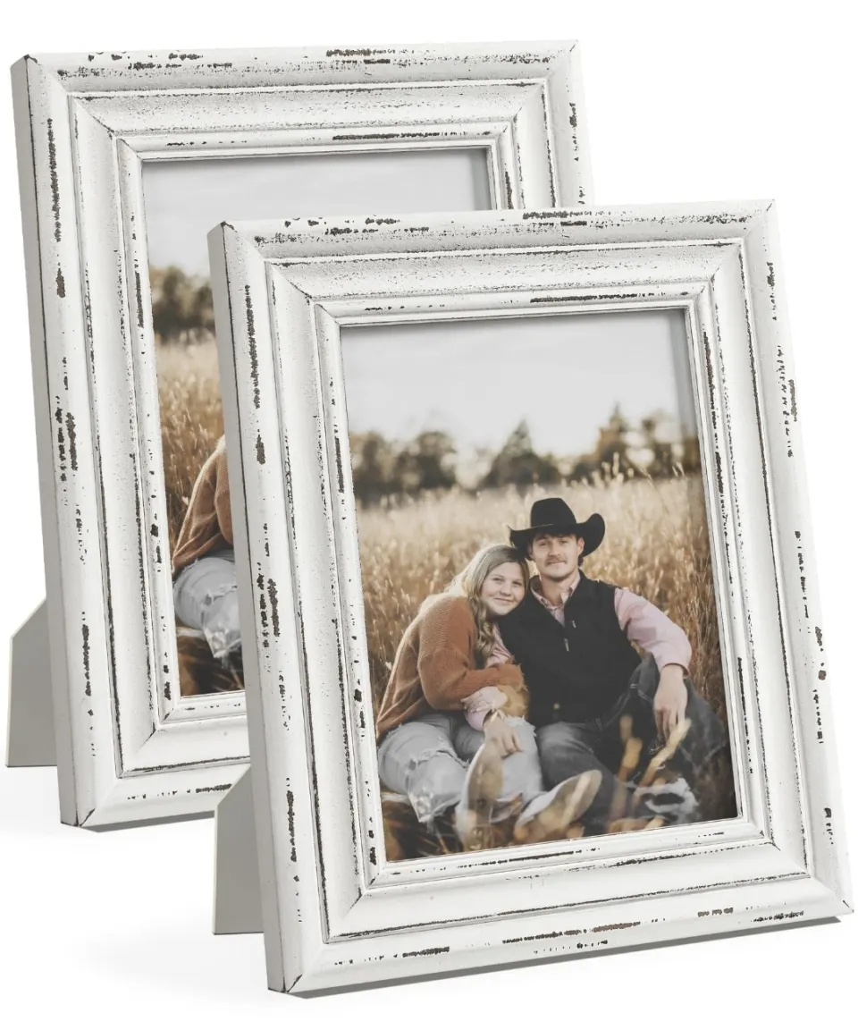 7 x 5cm Rustic Picture Frame Pair x 2