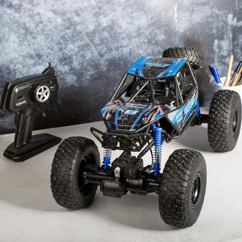 (214/10A) RRP £75. Red5 Remote Control Dune Buggy Blue 1:10 Scale Climbing Car. (Unit Has Return To