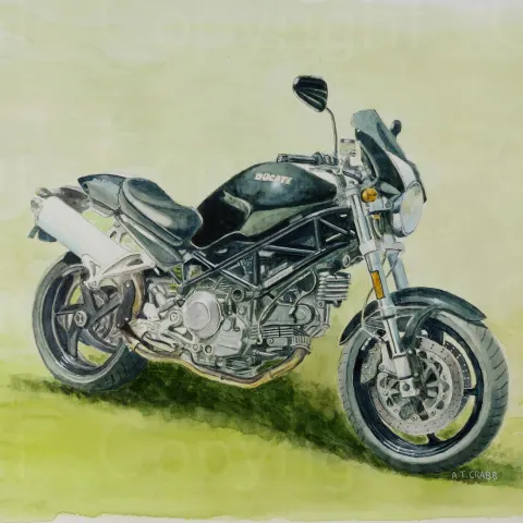 Ducati 600cc Monster Dark Large Metal Wall Art