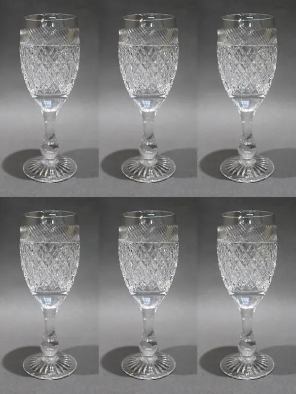 Set of 6 Tudor Crystal