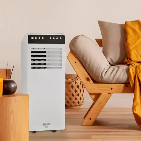 (185/Mez/P) RRP £500. Arlec 12000 BTU/h Portable Air Conditioner. (Lot Includes Exhaust Hose, Hose