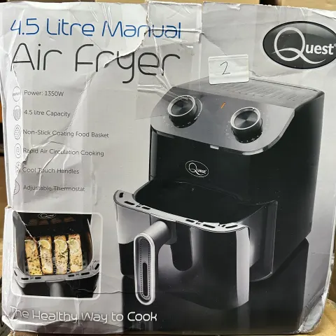 QUEST 4.5L AIR FRYER. EST £50 - GRADE U
