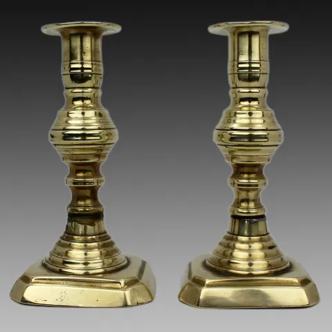 Pair of Antique Brass Candlesticks