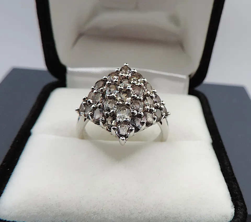 Sterling Silver Paraiba Tourmaline Ring New With Gift Pouch