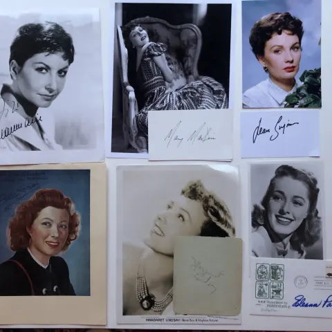 Greer Garson, Zizi Jean Marie, Margaret Lindsay, Jean Simmons, Eleanor Parker & more signatures.