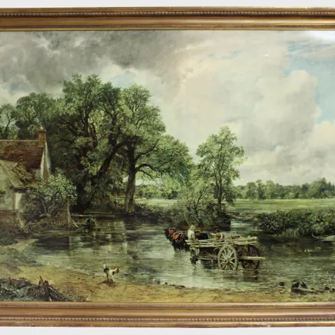 Large Constable The Hay Wain Print Set in Gilt Frame