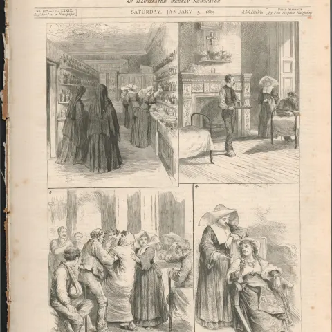 First Italian Hospital London 1889 Antique Newspaper