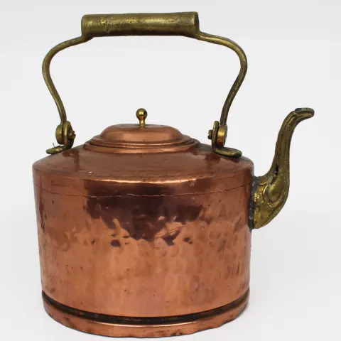 Antique Hammered Copper Kettle
