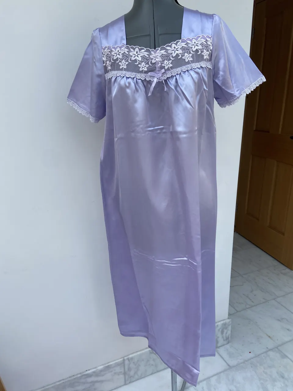 5 House of Bath New Lilac Nightdresses With Lace Detail Size 8-10