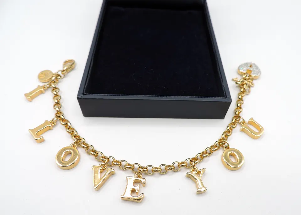 Brooks & Bentley I Love You Charm Bracelet With Gift Pouch