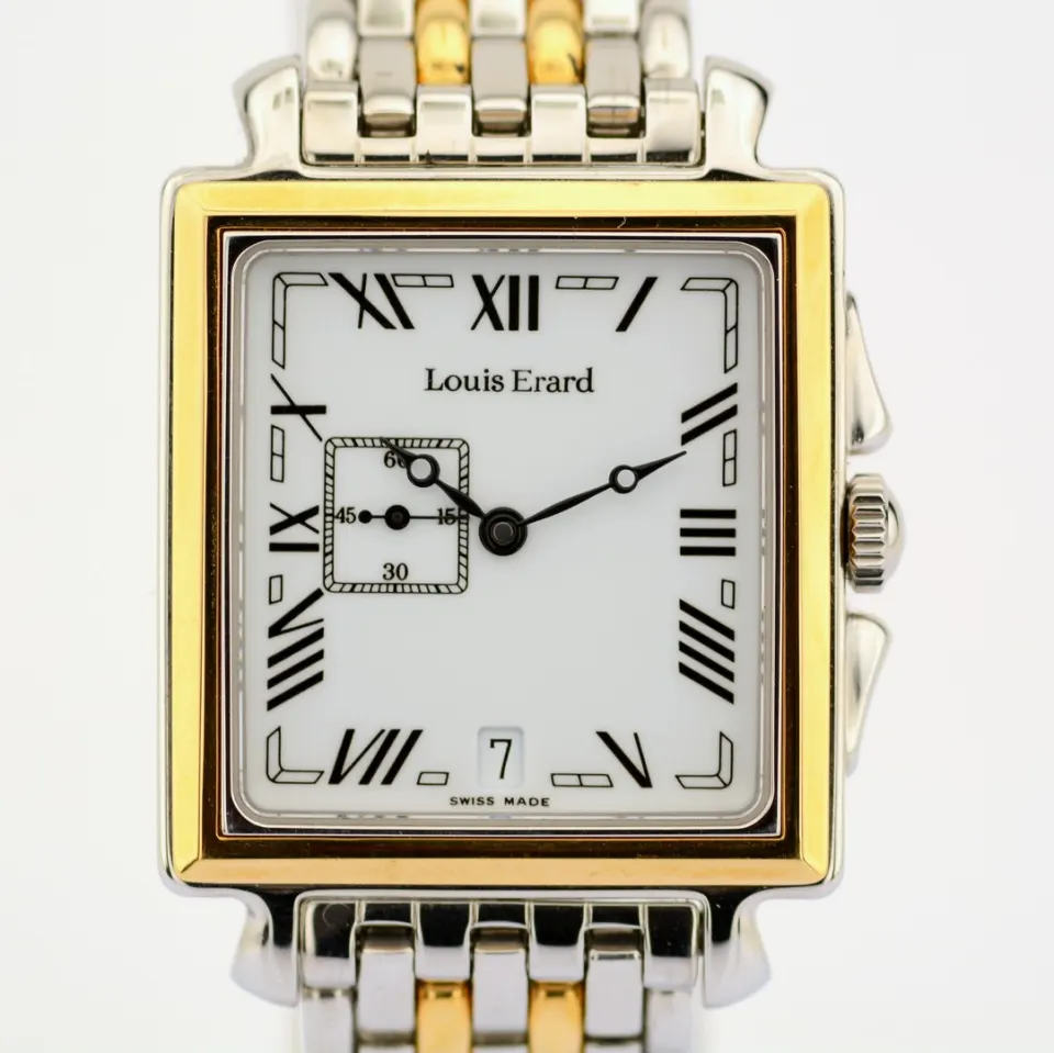 Louis Erard/Automatic Date - Gentlemen's Steel Wristwatch