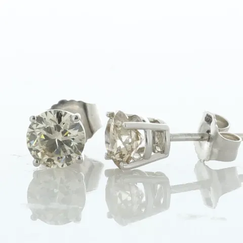 10ct Gold Single Stone Diamond Earring 1.00 Carats