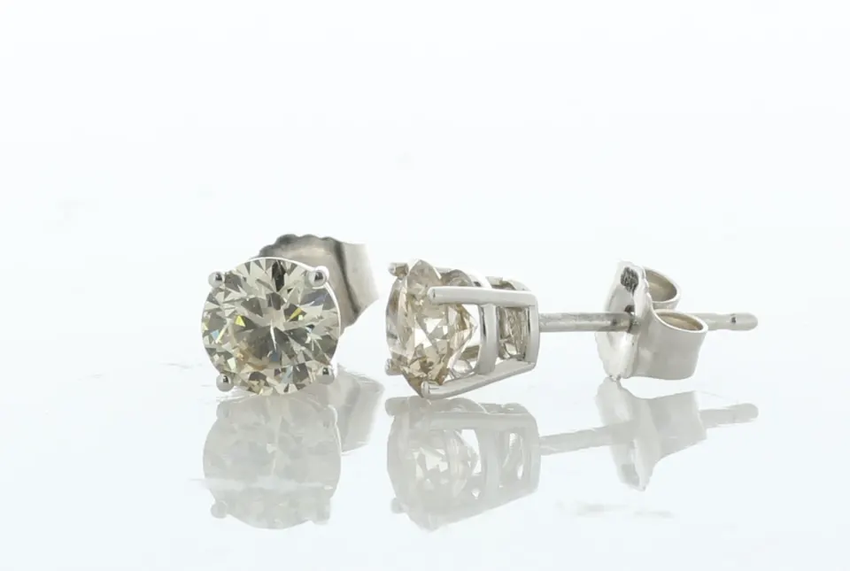 10ct Gold Single Stone Diamond Earring 1.00 Carats