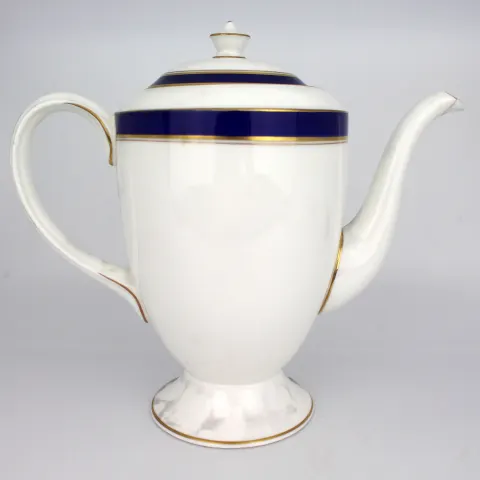 Royal Worcester Tea Pot White Blue & Gold