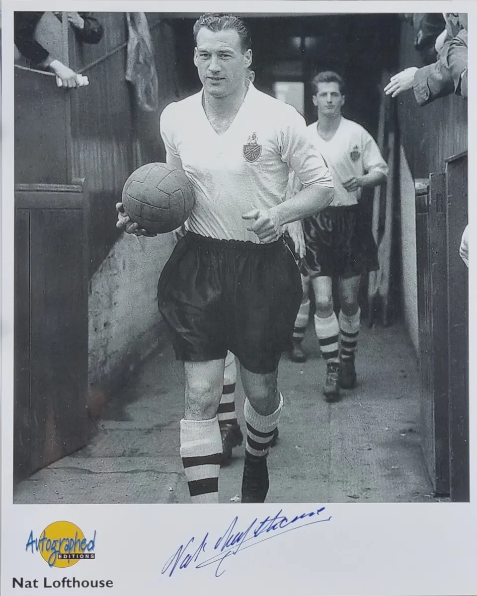 Nat Lofthouse Original Signature