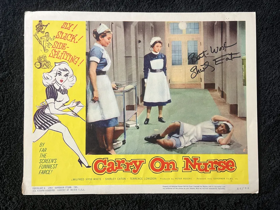 Shirley Eaton Signed Cinema Lobby Card