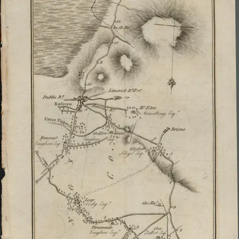 Taylor & Skinner 1777 Ireland Map Birr Templemore Thurles Tipperary .