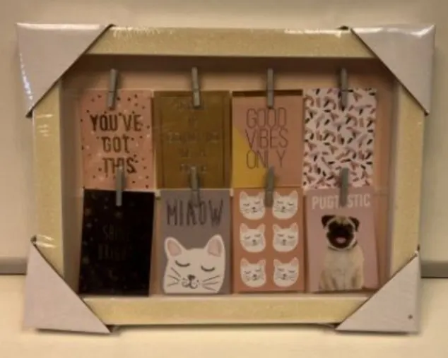 Mdf Rectangular Filled Glitter Frame 30 X 23 X 2.8 cm