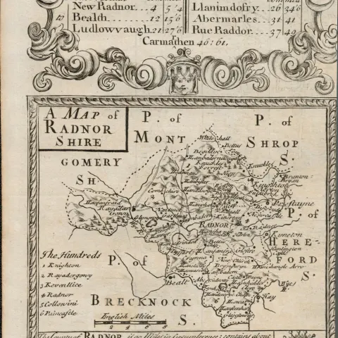 Britannia Depicta E Bowen c1730 Map Salisbury Cranborne  Wimborne Minster Poole.