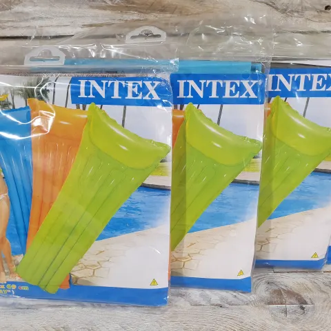 4 x New Intex Full Size Lilos. Various colours. Rrp £48