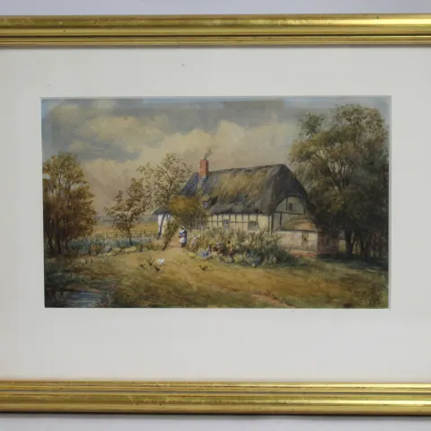 Victorian Landscape Watercolour by Mathilda Nottelle 1888