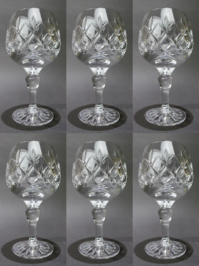 Set of 6 Tudor Crystal "Beaufort" Wine Glasses