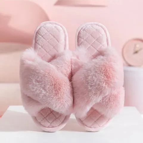 Brand New Indoor Fur Slippers.  Size 7 - 8