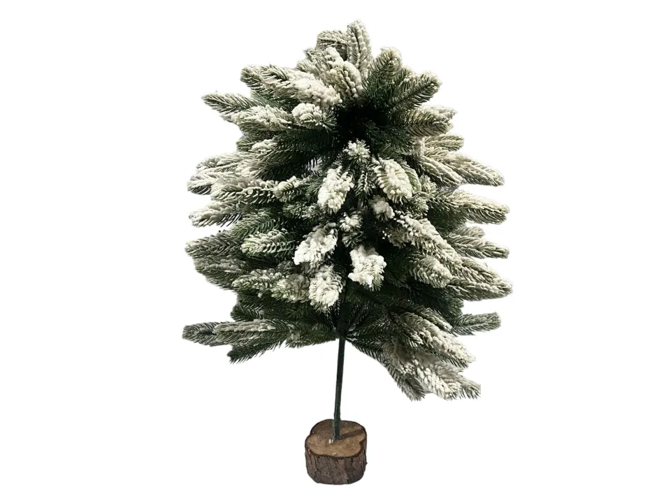 2FT Christmas Tree Snowy Covered Small Tabletop Xmas Tree