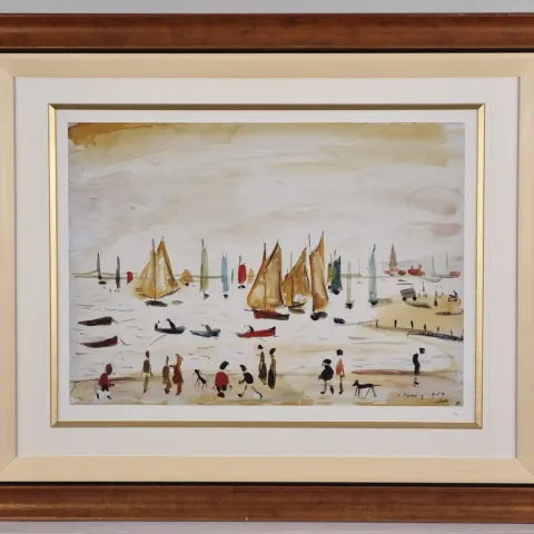 Limited Edition by L.S. Lowry "Yachts, 1959" with Certificate.