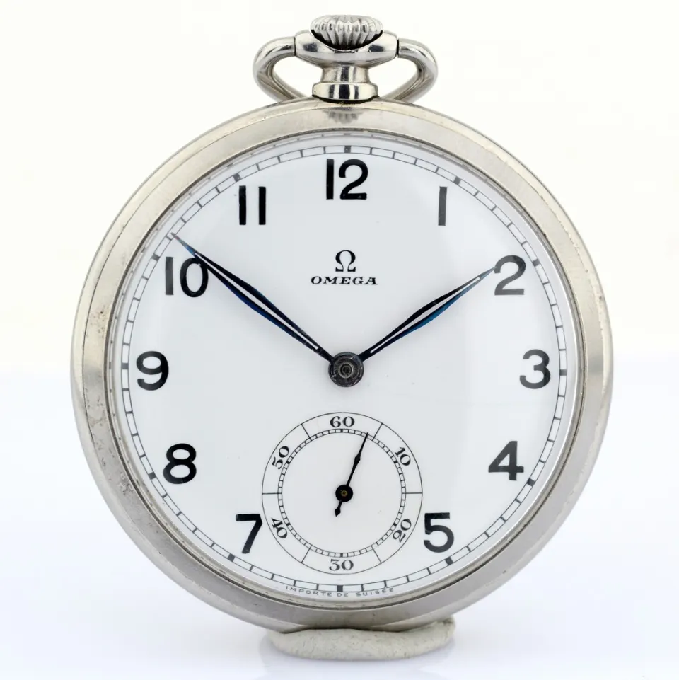 Omega/Pocket Watch - Gentlemen's Steel Pocketwatch