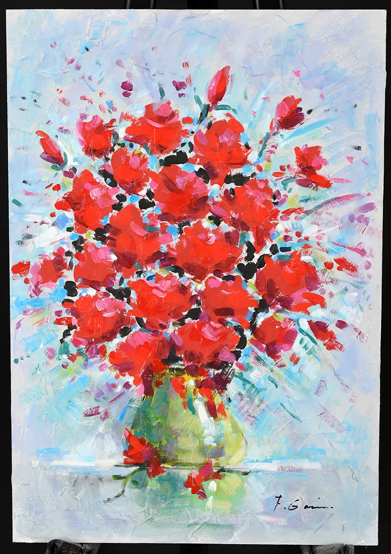 Original Oil On Panel By Spanish Artist Garcia