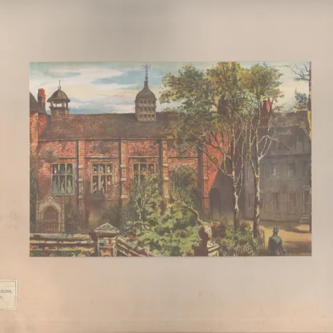 Staple Inn, Holborn   Antique 1888 Views of London.