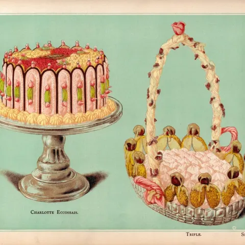 Trifle T. Percy Lewis & A.G Bromley Antique Chromolithograph Print. Con