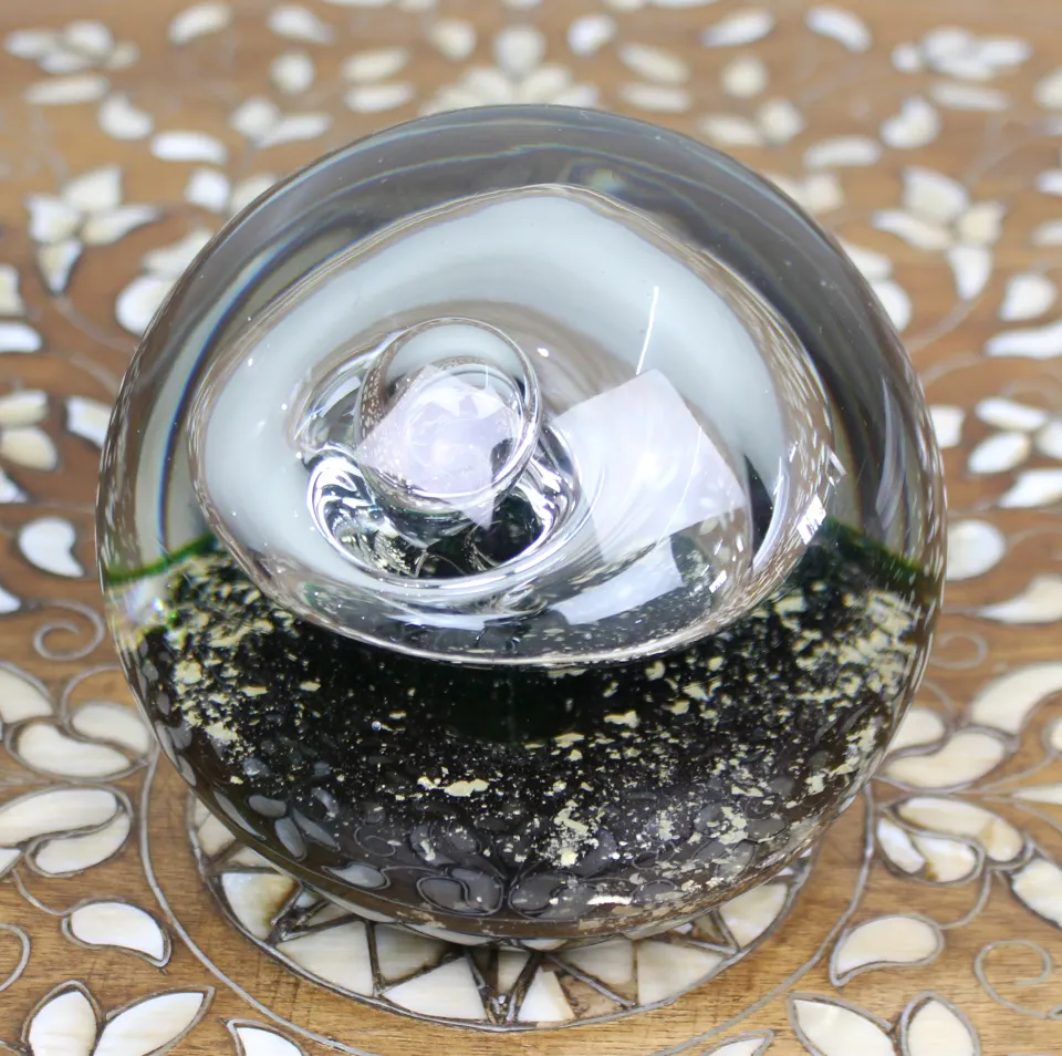 Large Vintage Gass Paperweight